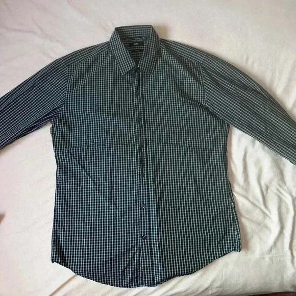 Hugo boss  green sharp fit button down shirt - Picture 1 of 6